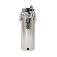 Zbiornik niskociśnieniowy V=15 gal (HVLP) z mieszadłem, regulacja do 15 PSI, ASME, 113,2 cm, 46 kg, stal nierdzewna - Graco