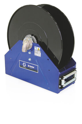 Zwijacz przewodu XD50 do oleju napędowego/WOE, wlot 1-1/2", poj. bębna: 6 mm, l=15 m, NPT, niebieski metaliczny (G24P461) - Graco