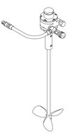Mieszadło pneumatyczne z wiadrem z pokrywą V=19 l, 0,25 KM, l=33,6 cm, stal nierdzewna (G222695) - Graco