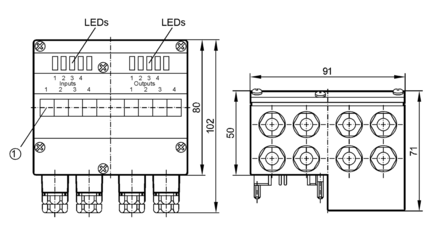 Moduł AS-i Universalny EEMS/Module/4DI/4do/T/CCT (AC2035) - IFM