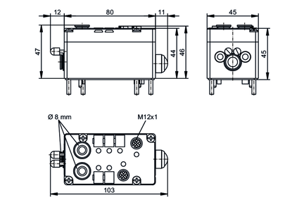 AirBox AS-i AirBox 2x2DI 2PO M12 (AC2042) - IFM