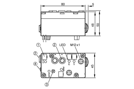 AirBox AS-i AirBox 2DI 1PO M12 (AC2048) - IFM