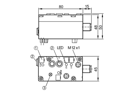AirBox AS-i AirBox 2DI 1PO M12 V2A (AC2057) - IFM