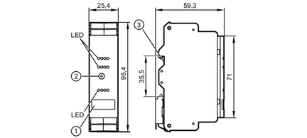 Moduł AS-i do zabudowy w szafie sterowniczej SmartL25 4 DI C (AC2232) - IFM
