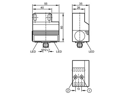 Czujnik podwójny AS-i do zaworów pneumatycznych DUAL SENSOR T4 2SI M12 (AC2315) - IFM