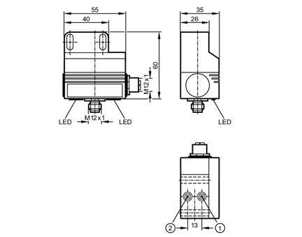 Czujnik podwójny AS-i do zaworów pneumatycznych DUAL SENSOR T6 2SI 2do T M12 (AC2317) - IFM