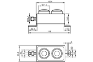 Moduł AS-i podświetlanych przycisków AS-i Module 2BI 2LO RD/GR IP69K (AC2381) - IFM