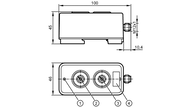 Moduł AS-i podświetlanych przycisków AS-i Module 2BI 2LO wT/wT (AC2396) - IFM