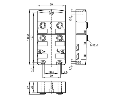 Moduł AS-i CompactLine CompactM12 4 SB V4A (AC2453) - IFM