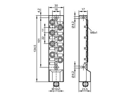 Moduł AS-i CompactLine CompactM8 2 x 4 DI A/B (AC2489) - IFM