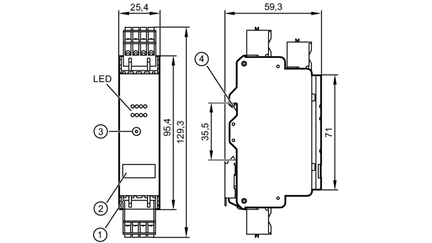 Moduł AS-i do zabudowy w szafie sterowniczej SmartL25 4 DI T C (AC3202) - IFM