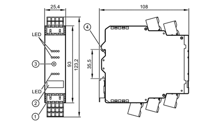 Moduł AS-i do zabudowy w szafie sterowniczej SmartL25 4DI AUX 4do R C (AC3221) - IFM
