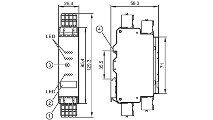 Moduł AS-i do zabudowy w szafie sterowniczej SmartL25 4DI 3do T C (AC3264) - IFM
