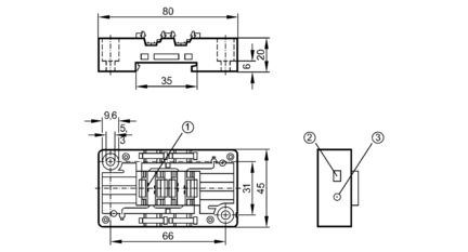 Dolna część modułu AS-i EMS-Base FC Addressing socket (AC5010) - IFM