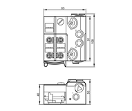 AirBox AS-i z technologią szybkiego montażu 2x3/2 4DI-Y II 3D (AC542A) - IFM