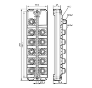 Moduł wejść IO-Link 10x2 DI M12 IP69K (AL2241) - IFM