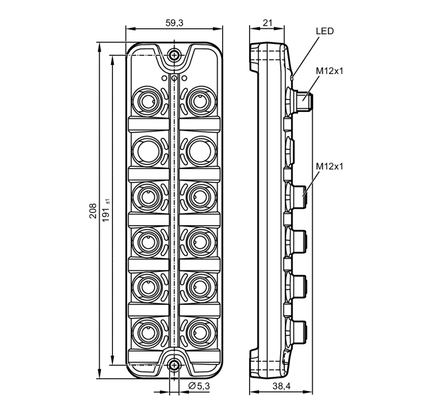 Moduł wejść/wyjść IO-Link IOL MOD SL 8XDX/DX E M12 IP67 (AL2325) - IFM