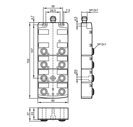 Moduły IO-Link CompactLine IO-Link module 8 x 2 DI IP 67 (AL2401) - IFM
