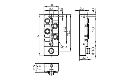 Moduły IO-Link CompactLine IO-Link module 4 DI M8 IP 67 (AL2410) - IFM