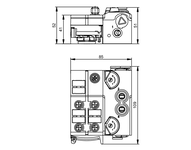 IO-Link AirBox z technologią szybkiego montażu IOL AirBox 1x5/2 bist. 4x2DI (AL5251) - IFM