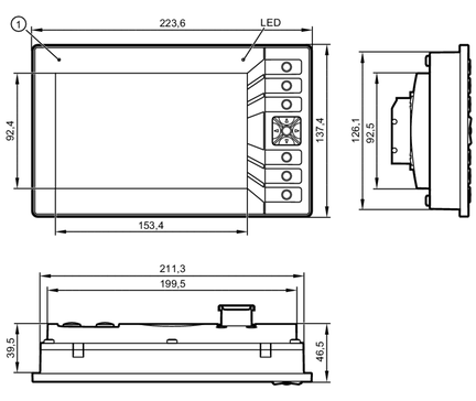Programowalny wyświetlacz graficzny do maszyn mobilnych ecomatDisplay/7"/Touch (CR1077) - IFM