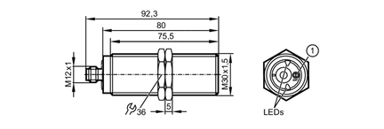 Kompaktowy monitor prędkości DIA3010-ZPKG/US/3D/5S (DI522A) - IFM