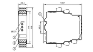 Jednostka przetwarzająca do monitorowania/kontroli poziomu L200/LM-1/110-240VAC 24VDC (DL0201) - IFM