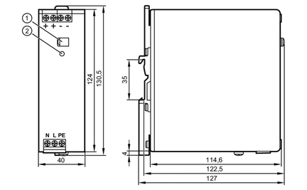 Zasilacz impulsowy 24V DC PSU-1AC/24VDC-3,3A (DN4011) - IFM