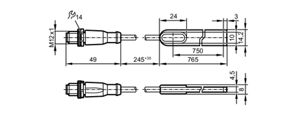 Pasek LED RGBw transp-750mm-cl (DV1103) - IFM