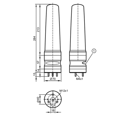 Lampa sygnalizacyjna 5-segmentowa LED-Tower-5/Std/Buzzer (DV1530) - IFM