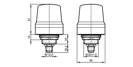 Lampa sygnalizacyjna 1-segmentowa LED-Lamp/IO-Link (DV2120) - IFM