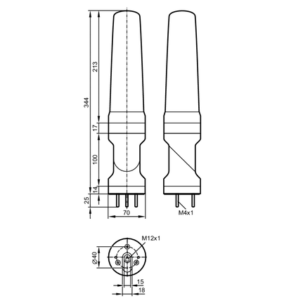 Wieża świetlna LED 20-diodowa LED-Tower-20-a/IOL/Bracket (DV2900) - IFM