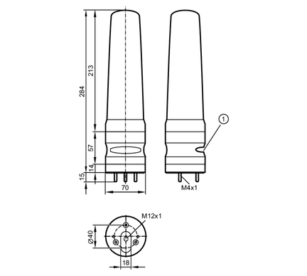 Wieża świetlna LED 20-diodowa LED-Tower-20-a/IOL/Buzzer (DV2930) - IFM