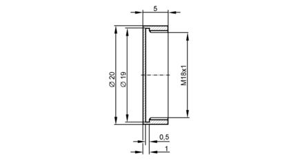 Osłona obudowy M18 PTFE (E10179) - IFM