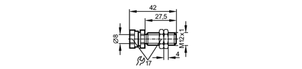 Tuleja montażowa z blokadą FIXING/M8/BASIC/MS/END STOP (E10849) - IFM