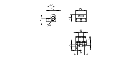Zacisk montażowy  do czujników  do pozycjonowania MOUNTING CLAMP M8 (E11521) - IFM