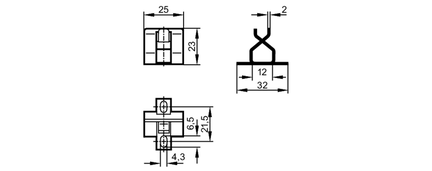 Obejma montażowa MOUNTING CLIP V4A M12 (E11533) - IFM