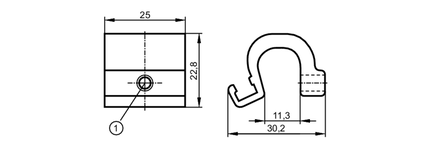 Adapter montażowy  do siłowników profilowanych i szpilkowych (E11797) - IFM