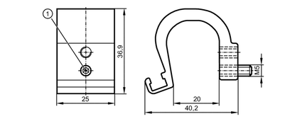 Adapter montażowy  do siłowników profilowanych i szpilkowych (E11801) - IFM