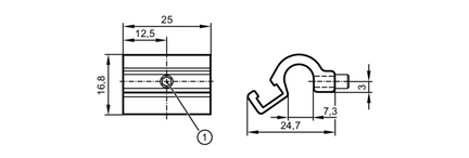 Adapter montażowy  do siłowników profilowanych i szpilkowych (E11913) - IFM