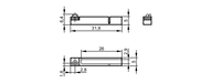 Adapter do rowka typu T dla czujników  do rowka typu C ADAPT C-SLOT IN T-SLOT FLUSH (E11928) - IFM