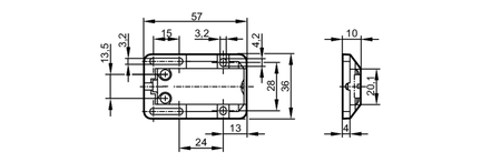Adapter montażowy  do montażu wolnostojącego (E12153) - IFM