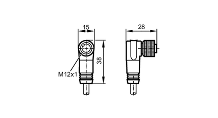 Przewód z gniazdem A do AH080MSS0005B08 (E12168) - IFM
