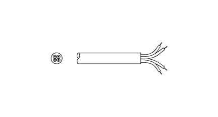 Przewody bez Wtyków CABLE/10M/ Silicon/4X0,34/BK (E12274) - IFM