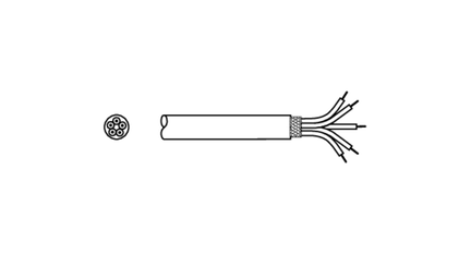 Przewody bez Wtyków CABLE/100M/ PUR/4X0,34/Sw (E12399) - IFM