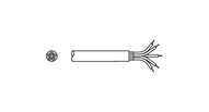 Przewody bez Wtyków CABLE/100M/ PUR/4X0,34/Sw (E12399) - IFM