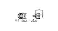 Gniazdo do zabudowy EdoGH050MSS00,5E05 (M16) (E12408) - IFM