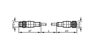 Przewód połączeniowy V do GH080MSS00,3H03STGH030MSS (E12432) - IFM