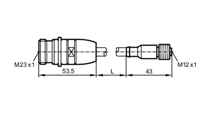 Przewód połączeniowy A do GH080MSS00,3K05STGK120MSS (E12460) - IFM