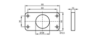 Wspornik montażowy  ADAPTER 80X30X10 (E12569) - IFM